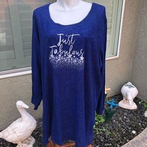 New Avenue Just Fabulous Blue Top Size 30/32